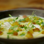 James Martin cauliflower soup with curry powder recipe on Home Comforts at Christmas