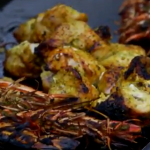 James Martin barbecued coconut prawns with chicken tikka recipe on Home Comforts at Christmas