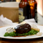 James Martin pearl barley risotto with beer braised beef cheeks recipe on James Martin: Home Comforts