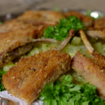 Ivan Day lamb cutlets with cucumber recipe on James Martin: Home Comforts