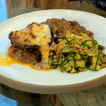 James Martin moussaka with griddled courgettes recipe on Saturday Kitchen