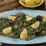 James Martin barbecue veal escalopes with salsa verde recipe on James Martin: Home Comforts
