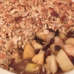 Dean Edwards apple and pear nut crumble recipe on Lorraine