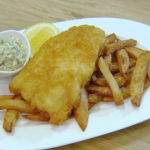 Rosemary Shrager beer battered fish and chips with tartar sauce recipe on Chopping Block