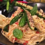 James Tanner Crab Linguine with Courgette recipe on Lorraine