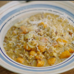 Jamie’s squash with sausage and chicory risotto recipe on Jamie’s Super Food