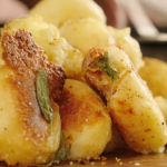 Jamie Oliver maris piper roast potatoes with sage on Jamie’s Ultimate Christmas