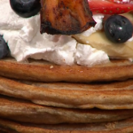 Andrea Waters chia and buckwheat pancakes with bacon recipe on Sunday Brunch