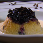 Ed Baines Blueberry sponge pudding with almond custard recipe 