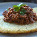 Calvin’s beef shin ragu with potato pancake dish on The Hairy Bikers comfort Food