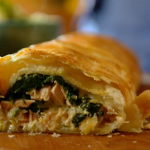 Salmon pie with spinach and hollandaise sauce recipe The Hairy Bikers Comfort Food