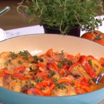 Rustie Lee chicken with sweet peppers recipe for a Monday night meal on This Morning