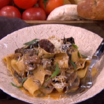 Dean’s wild mushroom pasta dinner for under a fiver recipe on Lorraine