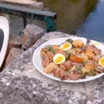 James Martin warm Toulouse salad with sausages and chicory recipe
