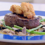 Rosemary Shrager beef fillet with sweetbreads and  Madeira sauce on Chopping Block