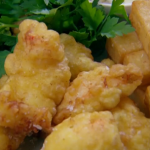 Rosemary Shrager  scampi and chips recipe on Chopping Block