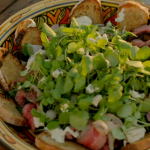 Michel Roux Jr steak with watercress salad and blue cheese dressing recipe on Hidden Restaurants