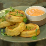  Cyrus doughnuts with prawns and cheese recipe on Saturday Kitchen