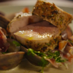 Simon Rimmer pork loin with clams recipe on Eat the Week with Iceland