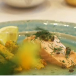 Nadia’s  salmon in Prosecco recipe on Lorraine