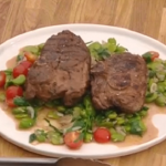 The hairy bikers lamb steak with broad beans recipe on Kitchen Garden Live