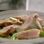 Jamie Oliver seared sesame tuna with sugar snap peas recipe