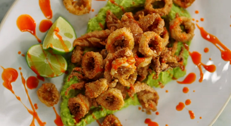 Crispy squid and smashed avo, Squid recipes