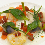Monica Galetti cod cheeks with clams and mayonnaise sauce recipe on MasterChef: The Professionals