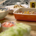 Matt Tebbutt Mexican style feast with chicken thigh wraps and sweetcorn salsa recipe on Save Money: Good Food