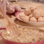 The Bikers tartiflette with cheese puffs (gougeres) recipe