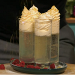 Simon Rimmer champagne trifle with raspberries on Sunday Brunch