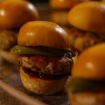 Mary Berry mini turkey and cranberry burgers recipe on Mary Berry’s Christmas Party