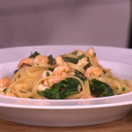 Gino’s linguine guilt-free pasta with prawns and spinach recipe on This Morning