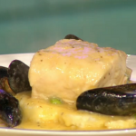 Simon Rimmer butter poached cod with mussels recipe on Sunday Brunch