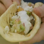 Jamie Oliver homemade kebabs with Welsh lamb, chips, salsa and flatbread recipe