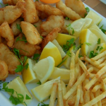 The Bikers sole fish goujons in a gin and tonic batter with chips recipe