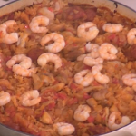 John Torode rice with chicken, prawns, chorizo and bacon recipe for a comfort food cook-a-long