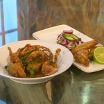 Matt Tebbutt Sri Lankan cod and crab curry with pickles and samosas recipe