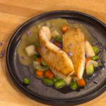 Tommy Banks John Dory with Young Vegetables and a Lemon Verbena Stock recipe