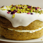 Sophie Michell Pistachio Cake With Rosewater Icing recipe on Sunday Brunch