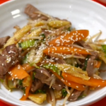 Linia’s teriyaki beef stir-fry recipe on Get A Holiday Body
