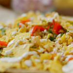Nadiya Hussain chaat in a bag with onions recipe