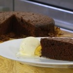 James Martin chocolate cake with rum and caramel flambe bananas recipe