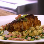Brian Turner spicy cod with chickpeas recipe on James Martin Saturday Mornings