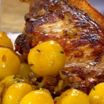 James Martin pork chops with chestnuts potatoes recipe on James Martin’s Saturday Morning