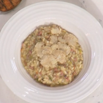 Gino’s seasonal twist on a classic risotto recipe with chestnuts and Italian sausage on This Morning