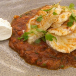 Marcus Wareing monkfish tail with a spicy tomato and roasted onion sauce recipe on MasterChef: The Professionals
