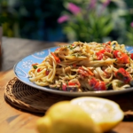 Gino D’acampo crab and prosecco linguine pasta recipe on Gino’s Italian Coastal Escape
