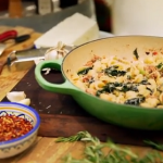 Gino’s orecchiette pasta with broccoli and sausages recipe on Gino Italian Coastal Escape