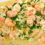 James Martin pan fried plaice with langoustine and champagne sauce recipe on James Martin’s Great British Adventure